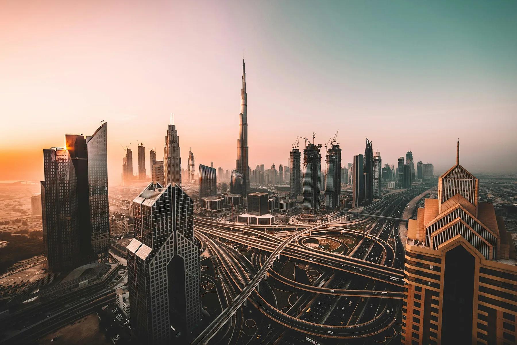 Dubai skyline and business district